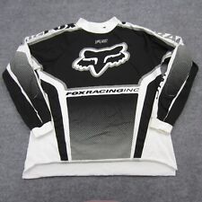 Fox Racing Jersey Shirt Mens Medium Black White Long Sleeve picture