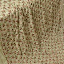 Sanskriti Vintage Green Sarees Pure Chiffon Silk Bagh Phulkari Embroidered Sari  picture