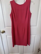 Vintage Herman Geist Size 10 Rose Pink Sheath Dress Sleeveless Fully Lined  picture