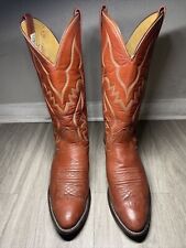 Vintage Nocona Boots Men’s BROWN Leather Western Cowboy Boot SIZE 7.5D picture