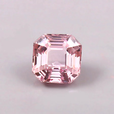 10x10 MM Natural Flawless Madagascar Pink Morganite Loose Asscher Cut Gemstone picture