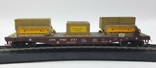 Ho Custom ATSF 92751 Brown Flat Car With Load Tractor Boxes Walthers Proto 2000? picture