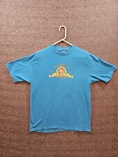 Vintage MGM Metro Goldwyn Mayer T-shirt Single-Stitch 1980s Blue Used Condition  picture