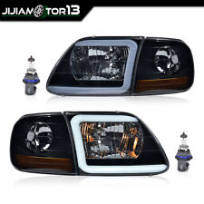 LED Tube Headlights Corner Parking Lights Smoke Fit For 1997-04 F150 Expedition picture