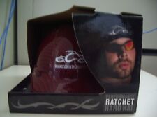 ORANGE COUNTY CHOPPERS PERFORMANCE OCC RATCHET RED LOOK CARBON FIBER  HARD HAT picture