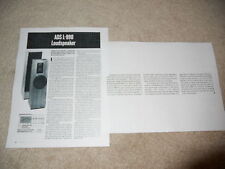 ADS L-990 Speaker Review, 2 pg, Full Test, Specs, 1987 picture