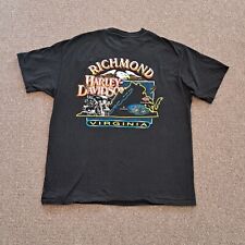 Vintage Harley Davidson Richmond Virginia T-Shirt Mens XL Single Stitch Eagle  picture