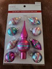 Ashland Christmas Tiny Treasures Glass Tree Topper And Ornaments picture