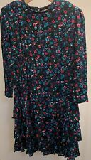 Vintage Dress Prairie Tiered Boho Ruffled MIDI Floral   Party USA Grunge picture
