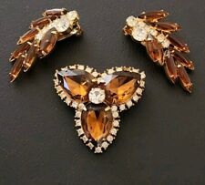 Vintage JULIANA Delizza and Elster Brooch & Earrings Set picture