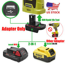 1x Adapter# For DeWalt 20v MAX XR & Milwaukee M18 Battery To Ryobi 18v One+ Tool picture