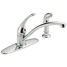 Delta Foundations Kitchen Faucet With Spray in Chrome-Certified Refurbished picture