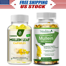 60/120Pcs Mullein Leaf Capsules For Lung Cleanse Detox Herbal Dietary Supplement picture