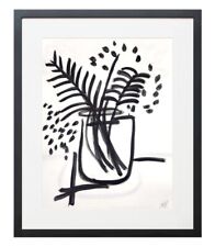CORBELLIC INK SKETCH 14X11 GLASS VASE ORIGINAL ABSTRACT PORTAIT GALLERY PAPER picture