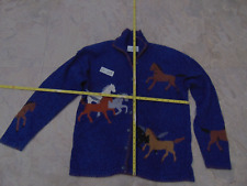 Vintage Design Options by Philip & Jane Gordon Sweater Sz Medium Horses picture