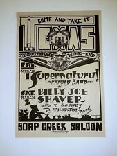 BILLY JOE SHAVER SOAP CREEK SALOON T. Gosney Thorton TEXAS INDEPENDENCE Poster picture