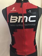 BMC Switzerland Hincapie Cycling windstopper vest Gilet jersey Sz S Pit-Pit 17” picture