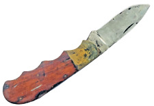 Vintage Pocketknife PAKISTAN Single Folding Stainless Blade Wood Handle KNIFE picture