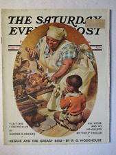 J.C. Leyendecker  saturday evening post 1936 complete mag black woman cooking picture