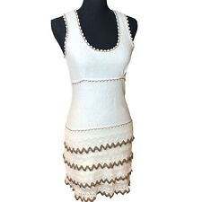 Vintage Peru Farella Peruvian Cotton Crochet Knit Summer Dress SZ M picture