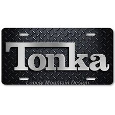 Tonka Inspired Art Gray on D. Plate FLAT Aluminum Novelty Auto License Tag Plate picture