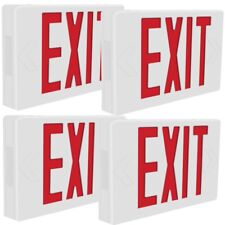 [4-Pack] LED Emergency Exit Light Sign - Battery Backup UL924 Fire (RED - SIGN) picture