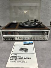 Vintage SANYO JXT-6440 Turntable Stereo System AM/FM Radio, Cassette Tape Player picture