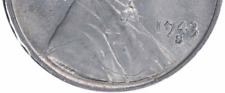 1943-S Lincoln Wheat Steel Cent Large Obverse Die Crack -Great Error -c5230ucxx picture
