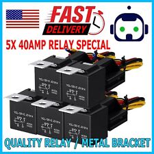 5Pack DC 12V 30/40 Amp Car SPDT Automotive Relay 5 Pin Switch Harness Socket Set picture
