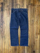 Vintage 70s Montgomery Ward Powr House Dark Wash Denim Jeans Straight Size34x31 picture