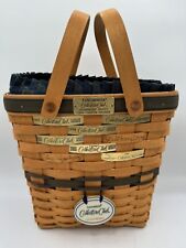 Longaberger Basket 1996 Charter Member Collectors Club w/ Liner & Protector picture