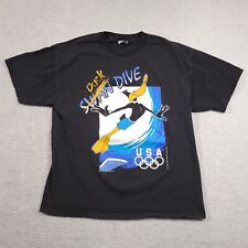Vintage 1995 USA Olympics Daffy Duck T Shirt Single Stitch Looney Tunes XL USA picture