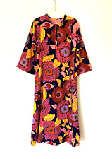 Vtg Lilly Pulitzer Women Dress M Maxi Aline Floral Pink Red Rare 60s 70s picture