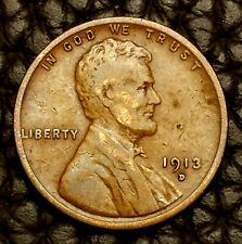 1913-D Lincoln Wheat Cent ~ FINE (F / FN) Condition ~ COMBINED SHIPPING picture