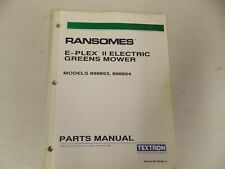 RANSOMES PARTS  ACCESSORIES MANUAL FOR E-PLEX II ELECTRIC GOLF GREENS REEL MOWER picture