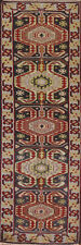 Exquisite Traditional Hand-Knotted Heriz Serapi Indian Wool Runner Rug 3x10 ft picture