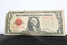 1928 $1 One Dollar Legal Tender Red Seal United States Note, Funnyback picture