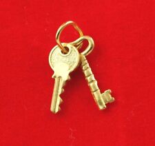 NEW 9ct Yellow Gold Keys Charm 9K Pendant Open Lock Door Opportunity 375 9KT picture