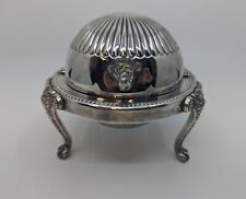 Vintage F.B. Rogers Silver Co. 273 Dome Roll Top Caviar Butter Dish picture