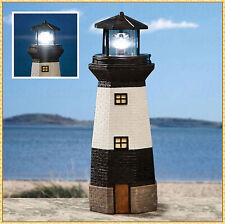 Large Solar Lighthouse Statue Outdoor Spinning Guiding Light Patio Garden Decor picture