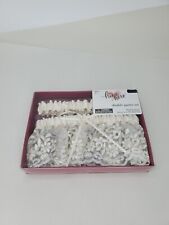 Studio His & Hers White  Floral  Double Garter Set  Sealed  469213 picture