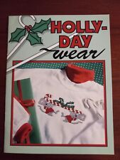 1996 Leisure Arts Cross Stitch Pattern Book Holly-Day Wear Socks & Sweats 10058 picture