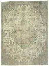 Distressed Vintage Antique Muted 7X10 Floral Oriental Rug Stone Washed Carpet picture