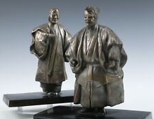 Very Rare Product Japanese Noh White Copper Figure Great Takasago Couple picture