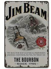Jim Beam The Bourbon Since 1795 Vintage Novelty Metal Sign 12