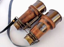 Antique Vintage Opera Glasses Binoculars White Mother of Pearl & Handle Brass picture