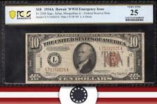 1934-A $10 HAWAII WWII EMERGENCY NOTE FRN PCGS 25 Fr 2303 02625 picture