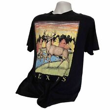 Vintage Texas Deer Forest Mens XL T Shirt 90s Tees Made In USA Single Stitch picture