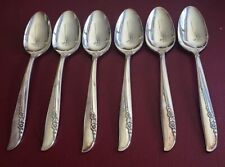 Oneida Lilac Time Silver Plate 1881 Rogers Ltd Teaspoons Spoons Lot 6 picture