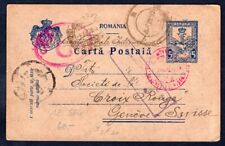 ROMANIA 1917 Censored Postal Card to Red Cross in Switzerland picture